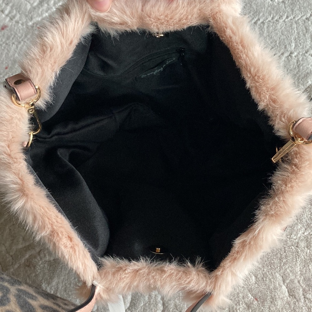 Pink Fluffy Luca and Grae by Aspyn Ovard Purse - Picture 2 of 3